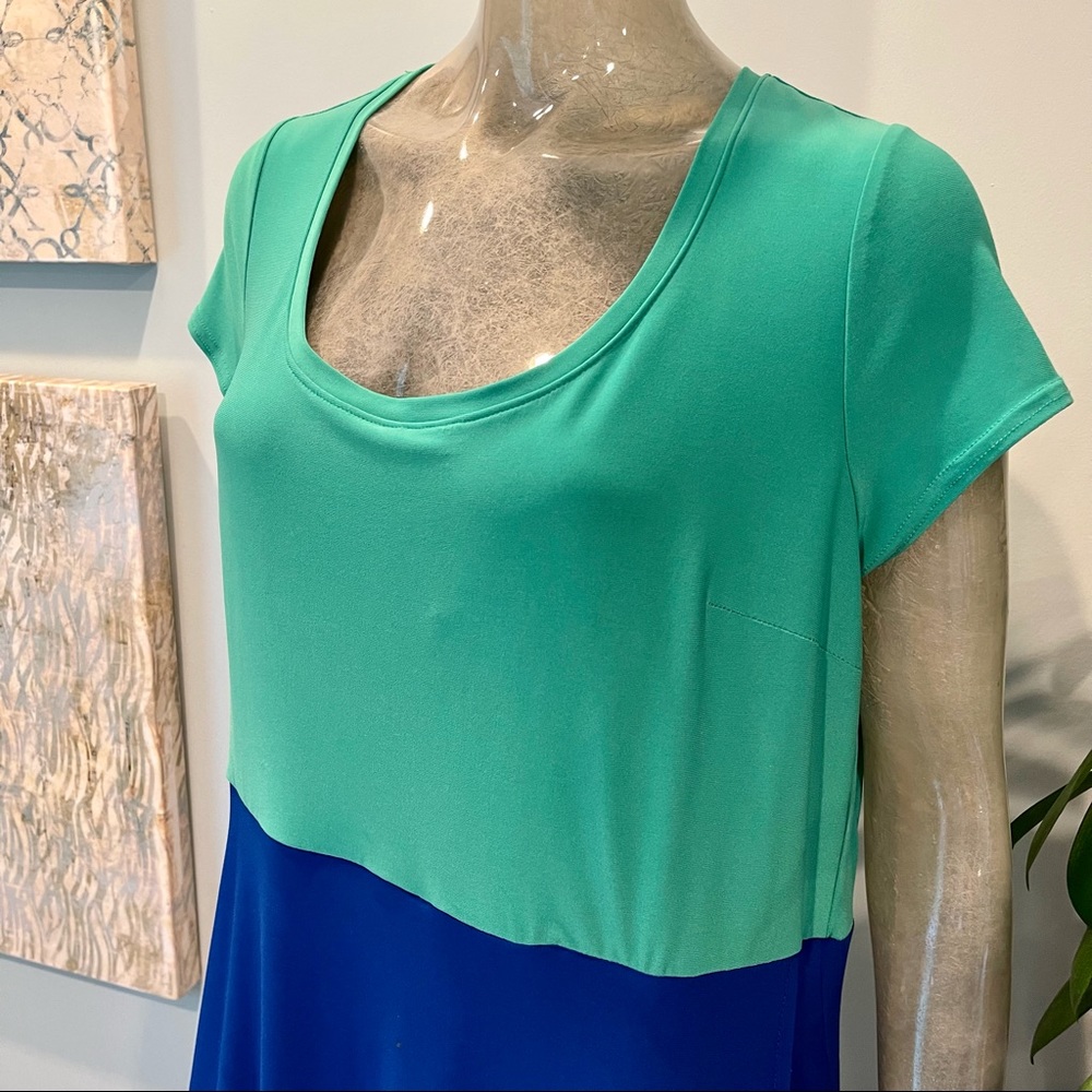 Joseph Ribkoff Hi-Low Color Block Dress - Picture 5 of 6